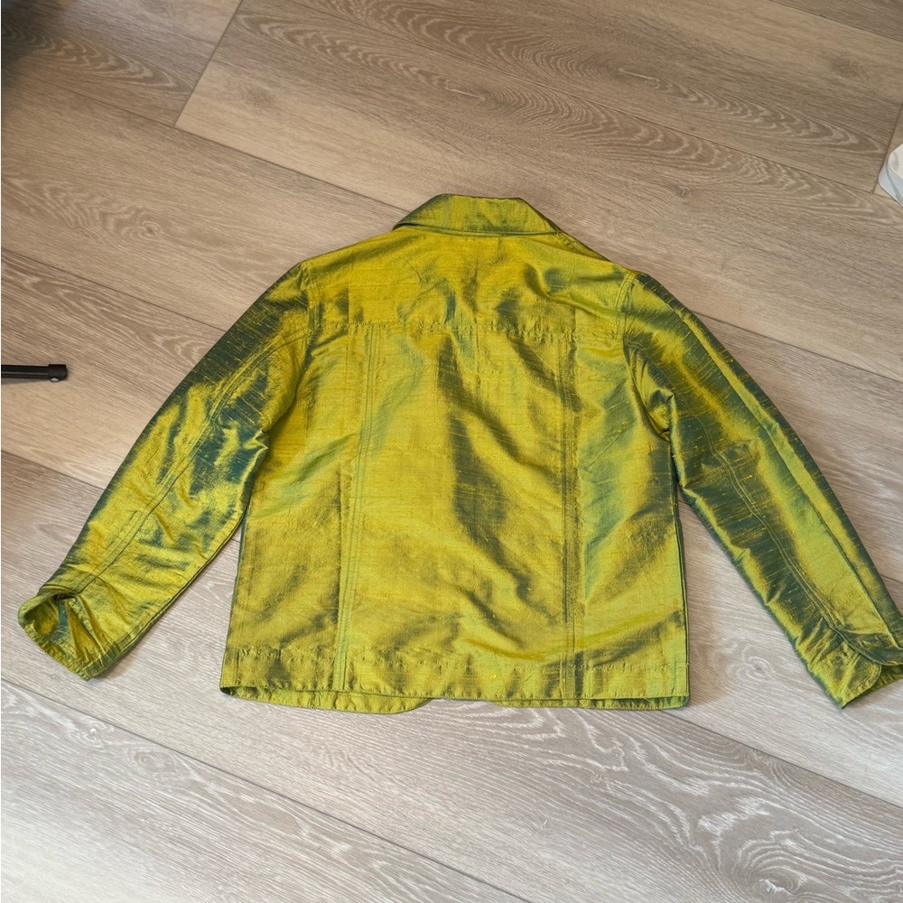 Vintage 100% Silk Iridescent Blouse - Picture 6 of 6